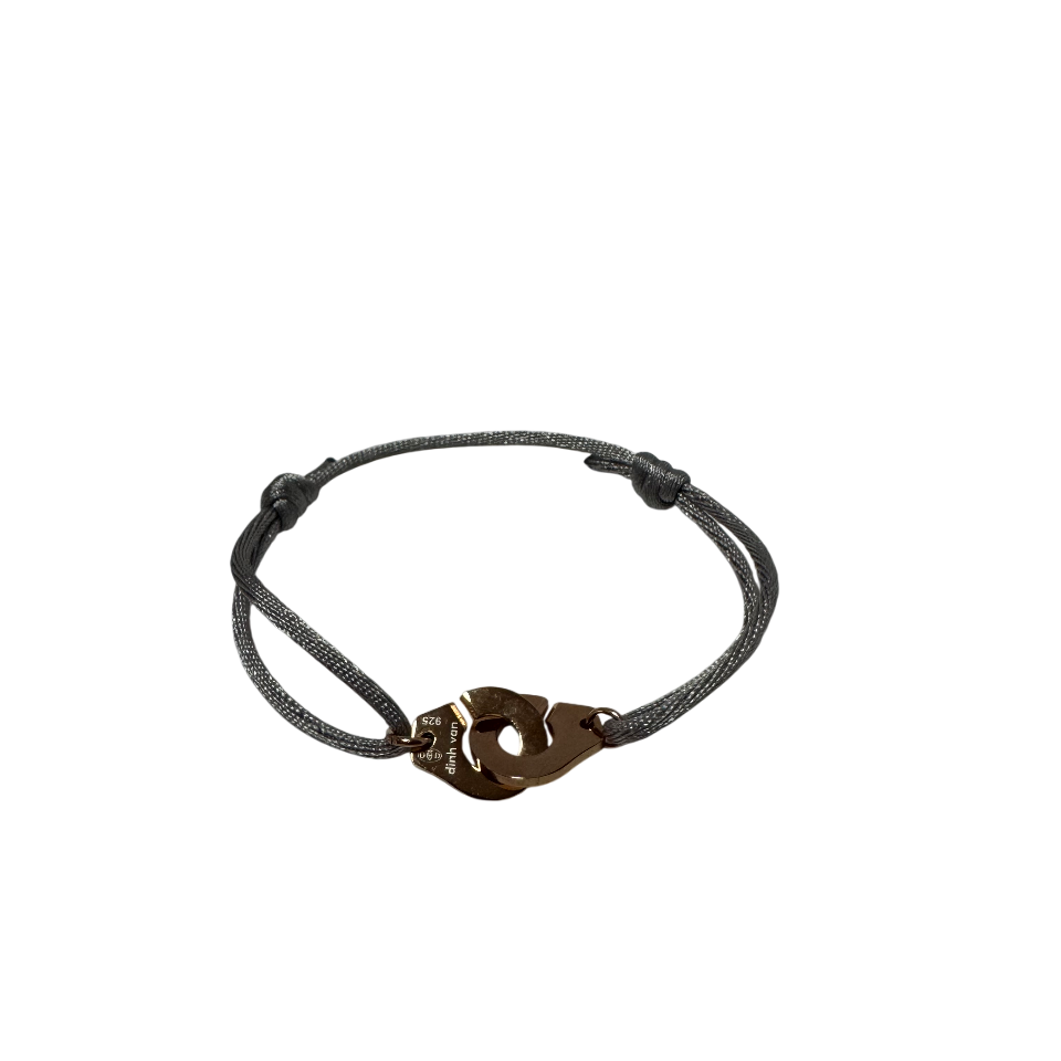 Menottes à cordon or rose