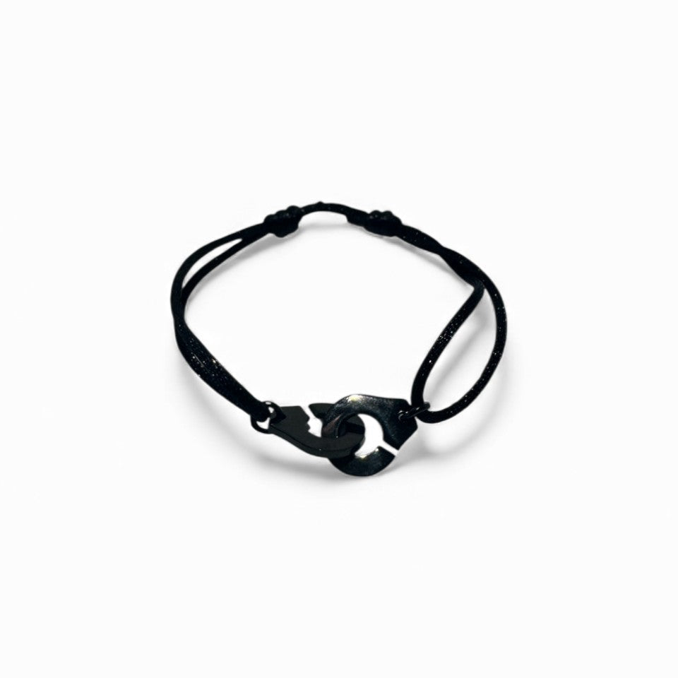 Menottes noir à cordon noir